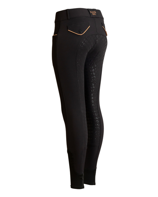 Evolution Full Seat Breeches - Black and Rose Gold