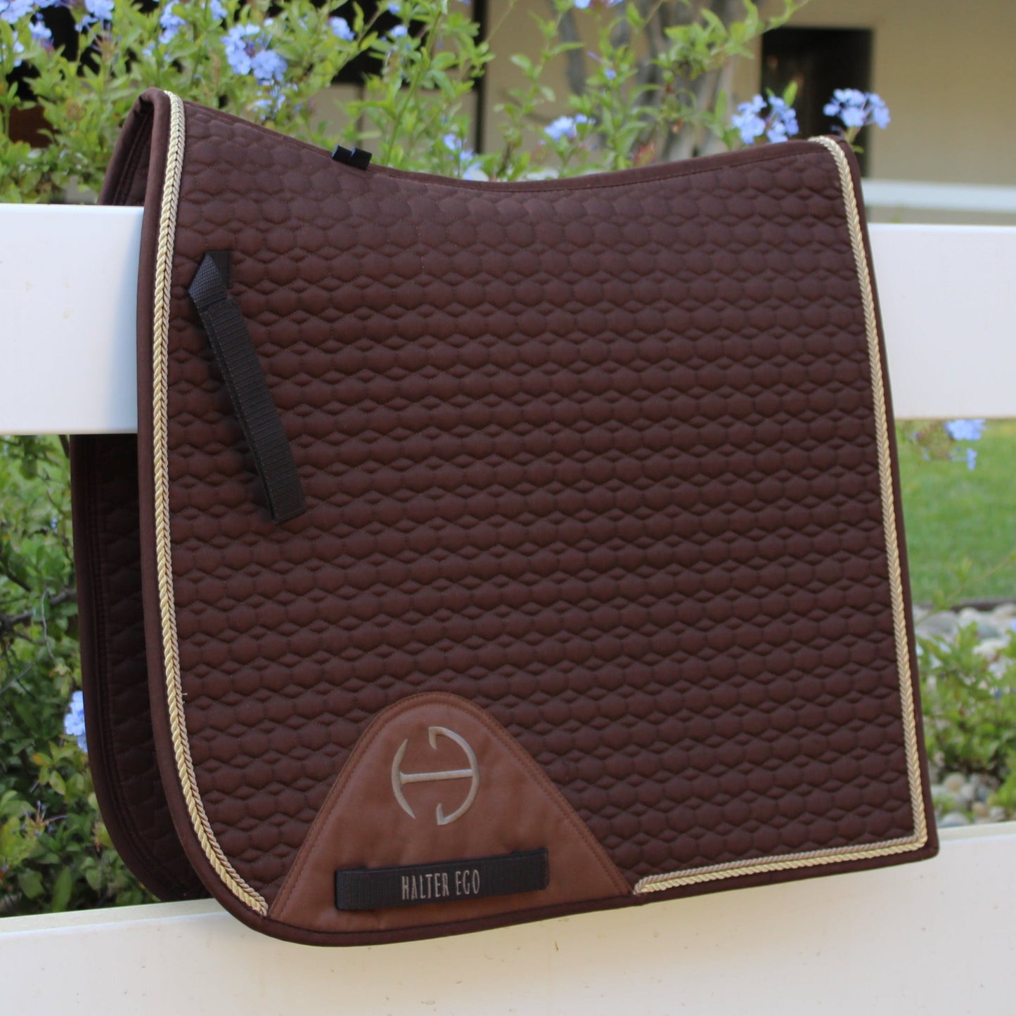 European Cotton Dressage Saddle Pad - Chocolate