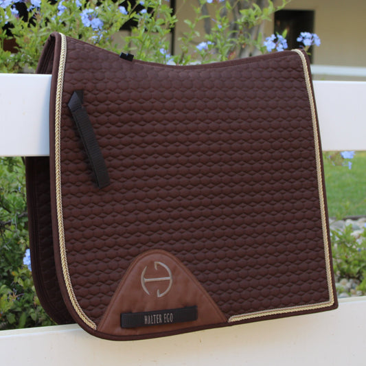 European Cotton Dressage Saddle Pad - Chocolate
