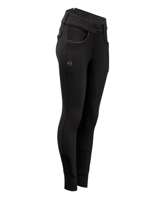 Evolution Mystique High Waist Full Seat Breeches - Smoky Black with Gunmetal