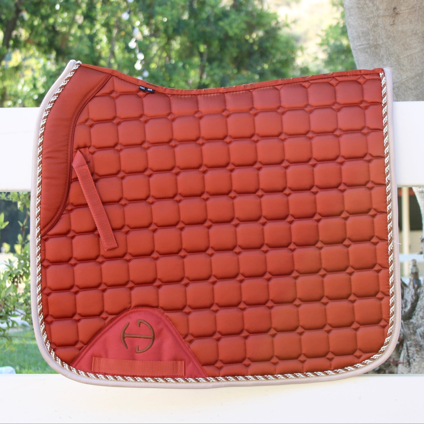 Satin Classic Dressage Saddle Pad - Rust