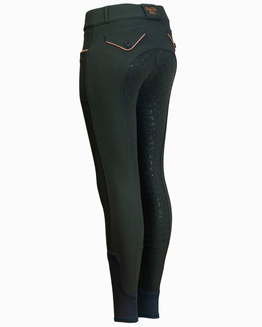 Evolution Full Seat Breeches - Spruce & Rose Gold