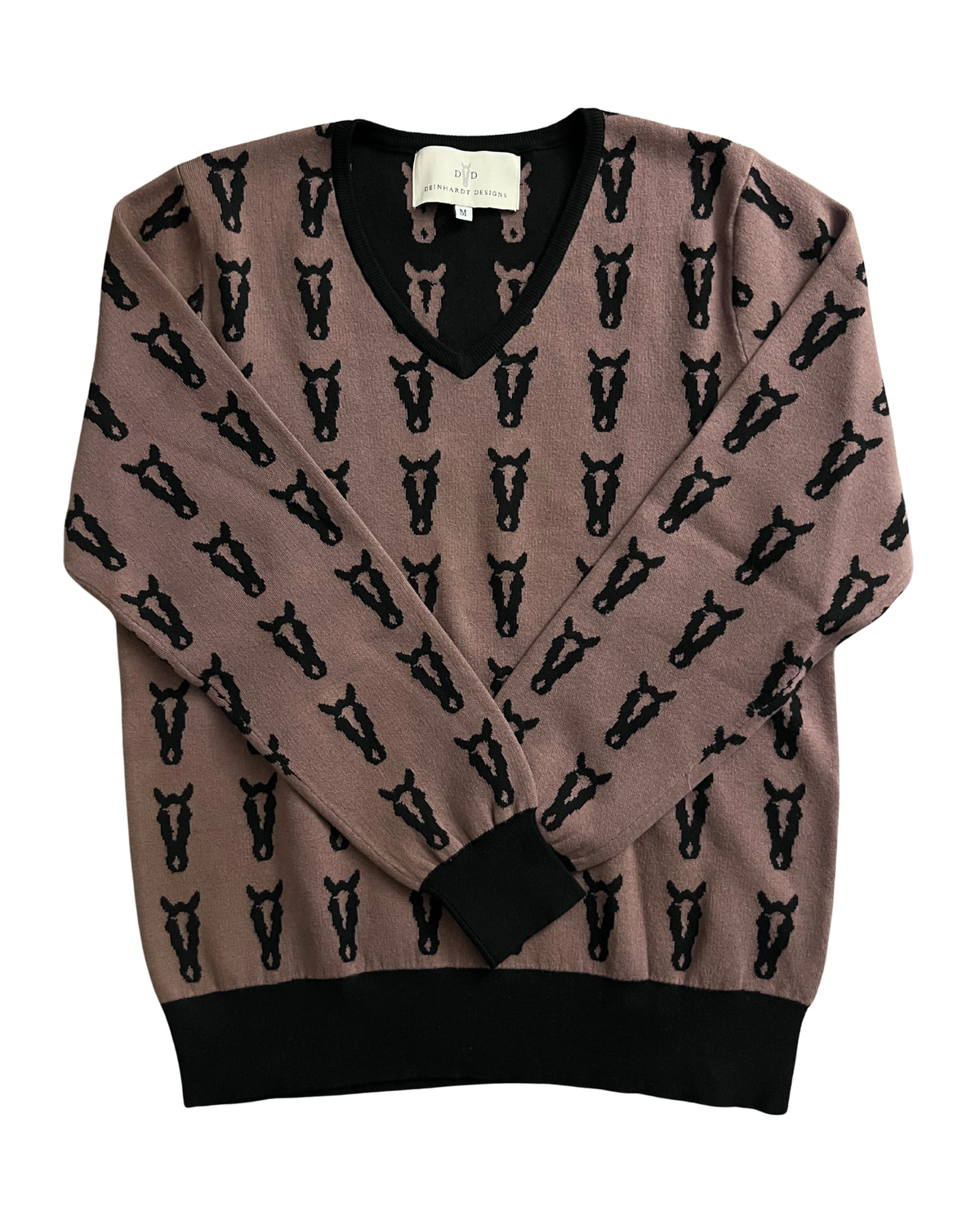 The Deinhardt Varsity Sweater - Saddle/Black