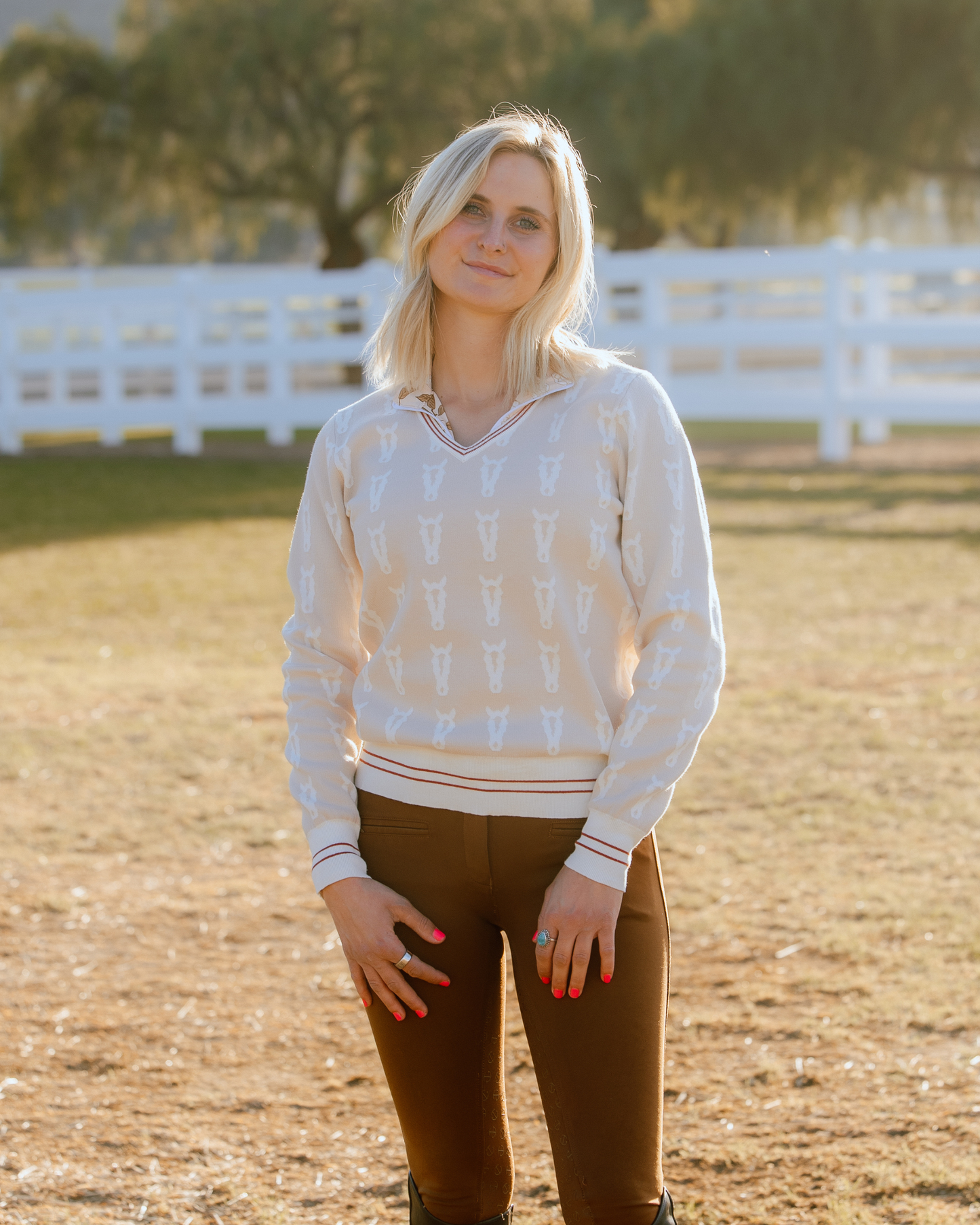 The Deinhardt Varsity Sweater - Cremello