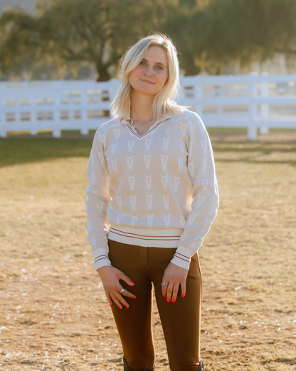 The Deinhardt Varsity Sweater - Cremello
