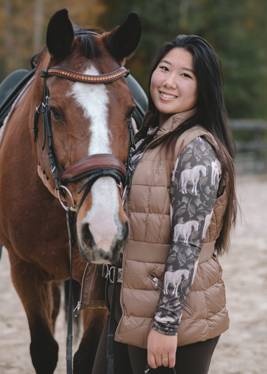 Halter Ego® Maeve Quilted Puffer Vest - Champagne