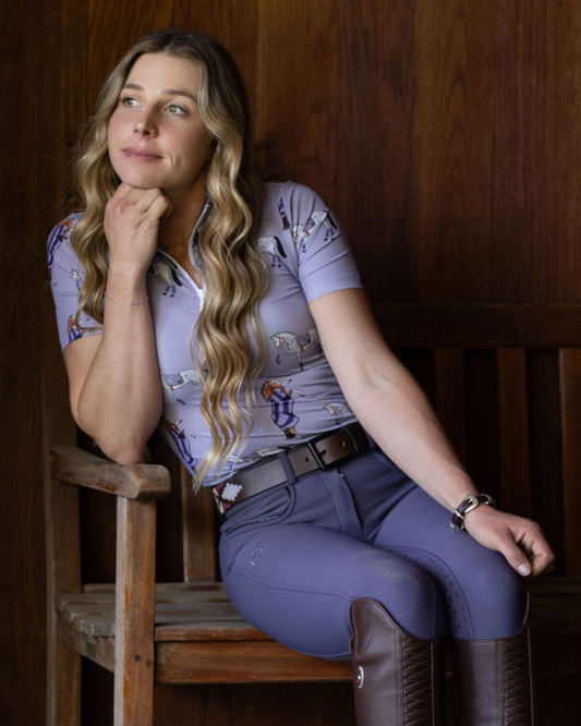 D. D. Prints With A Purpose PURPLE PONY CLUB Short Sleeve Signature Sunshirt