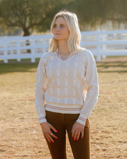 The Deinhardt Varsity Sweater - Cremello
