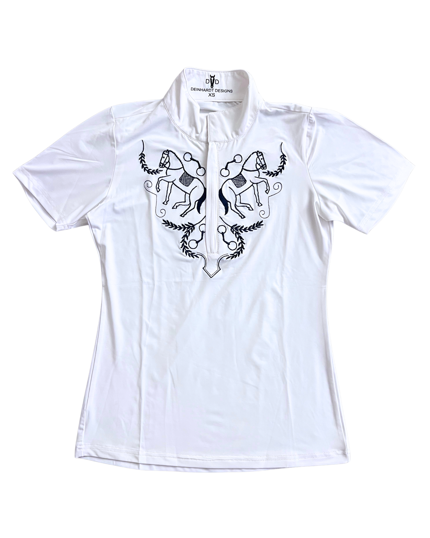 D. D. RÊVES FILÉS Show Shirt - White & French Navy