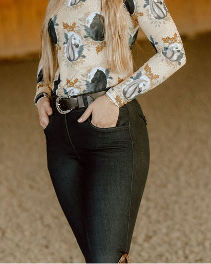 Evolution Heritage Denim Full Seat Breeches - Black