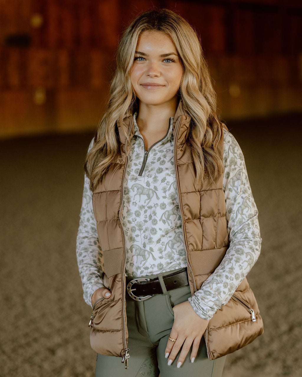 Halter Ego® Maeve Quilted Puffer Vest - Champagne