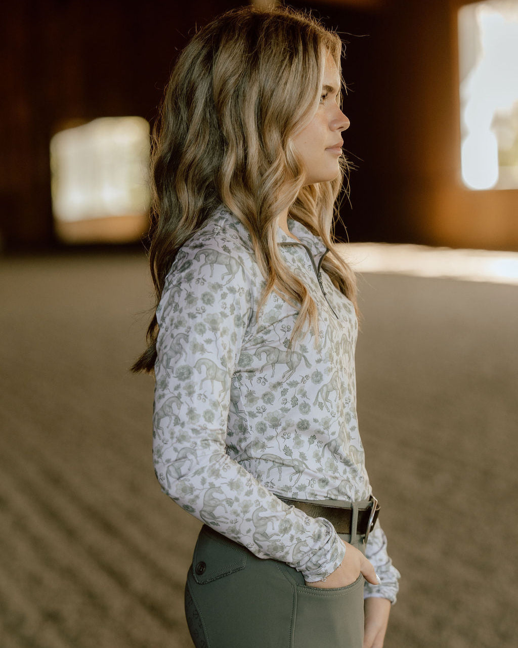 D. D. Connection Collection EVERGREEN Long Sleeved Training Shirt