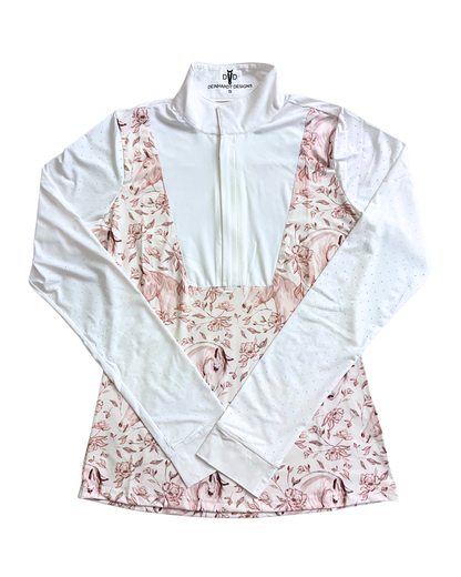 D. D. Long Sleeve Capriole Competition Shirt - SEPIA