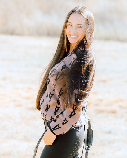 The Deinhardt Varsity Sweater - Saddle/Black