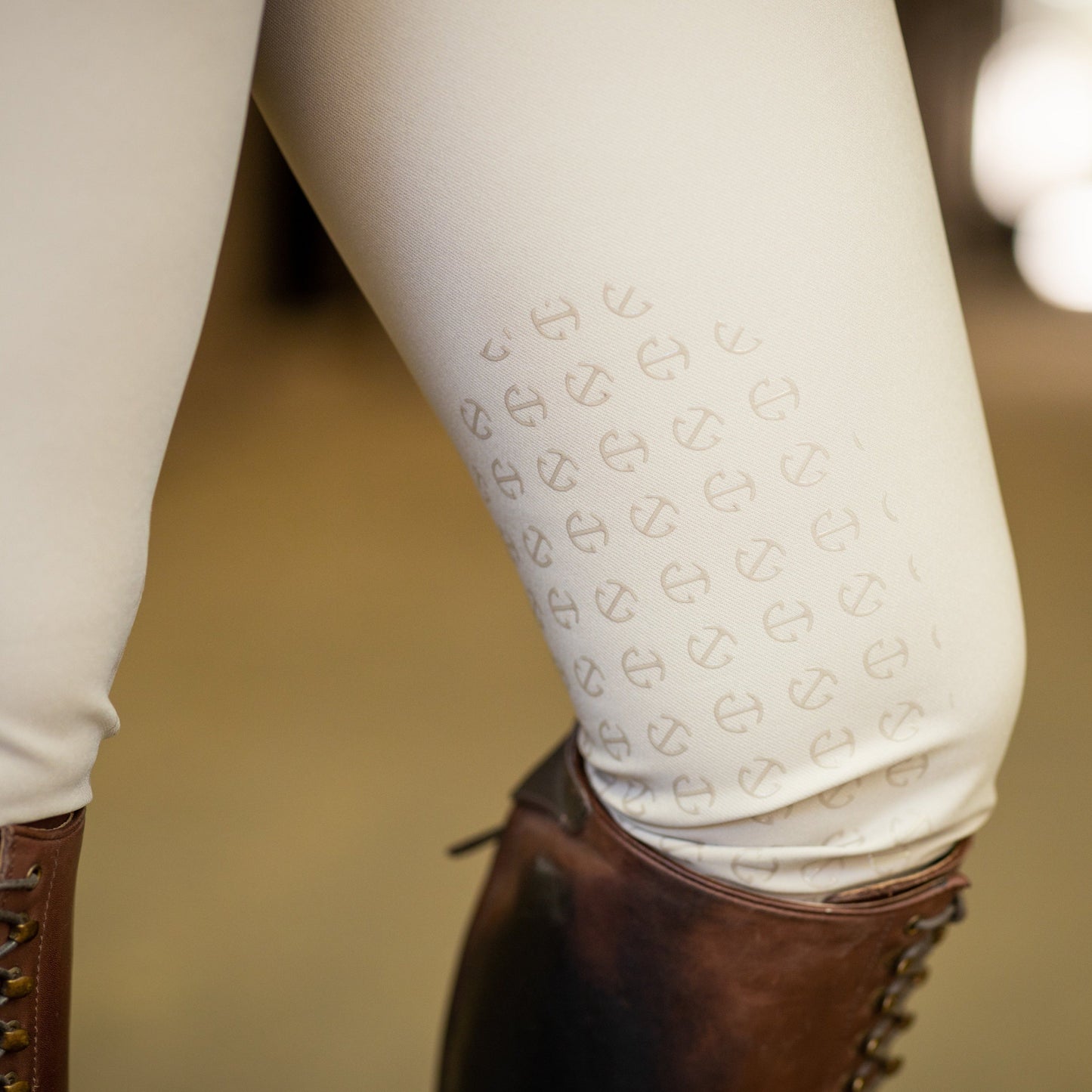 Megan Knee Patch Breeches - Beige