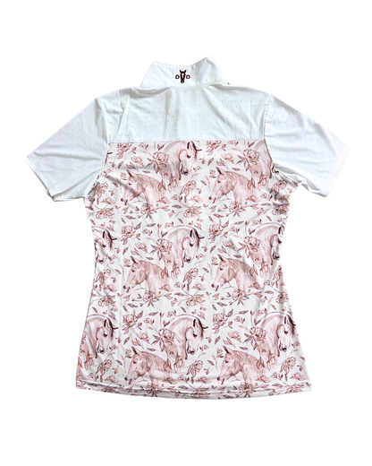 D. D. Short Sleeve Capriole Competition Shirt - SEPIA
