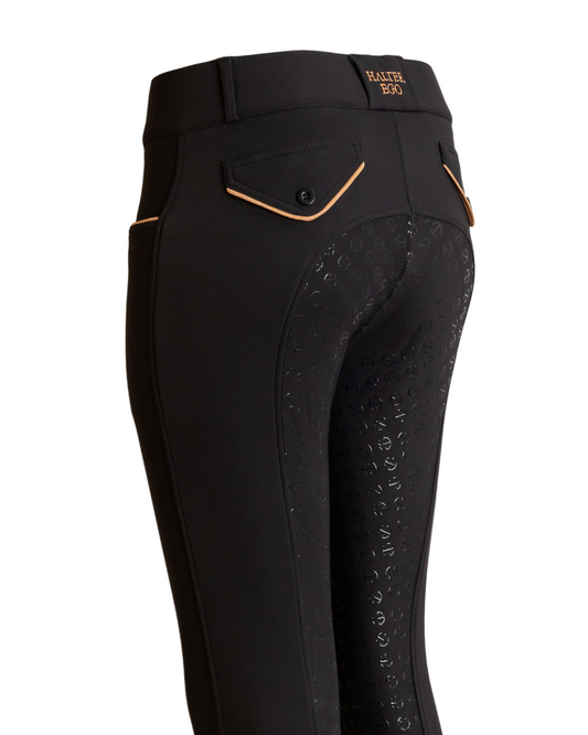 Evolution Full Seat Breeches - Black and Rose Gold