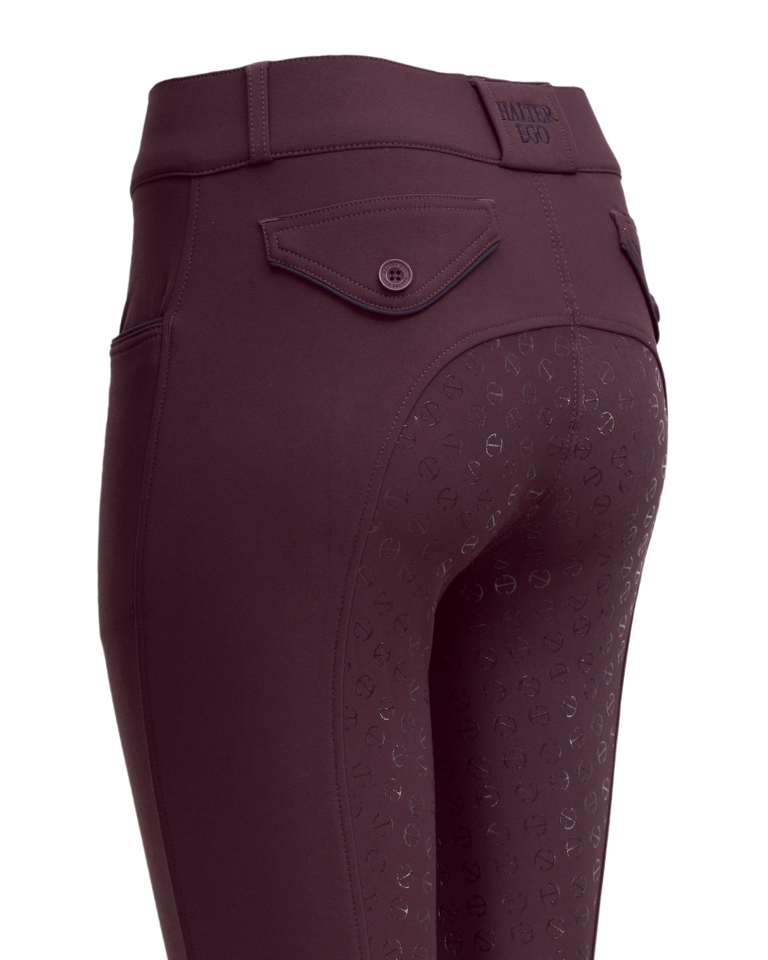 Evolution Full Seat Breeches - Merlot - MID WAIST