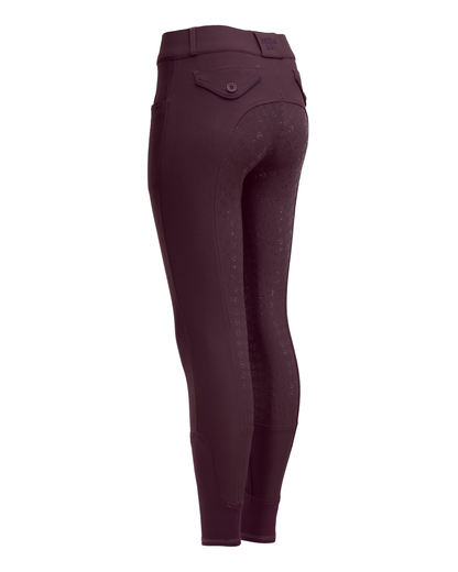 Evolution Full Seat Breeches - Merlot - MID WAIST