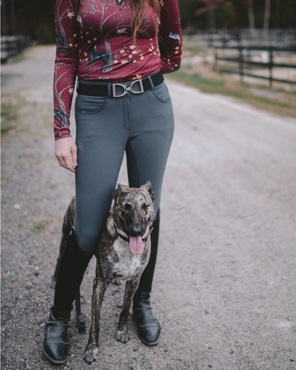 Evolution Full Seat Breeches - Jet Set Gray & Anthracite