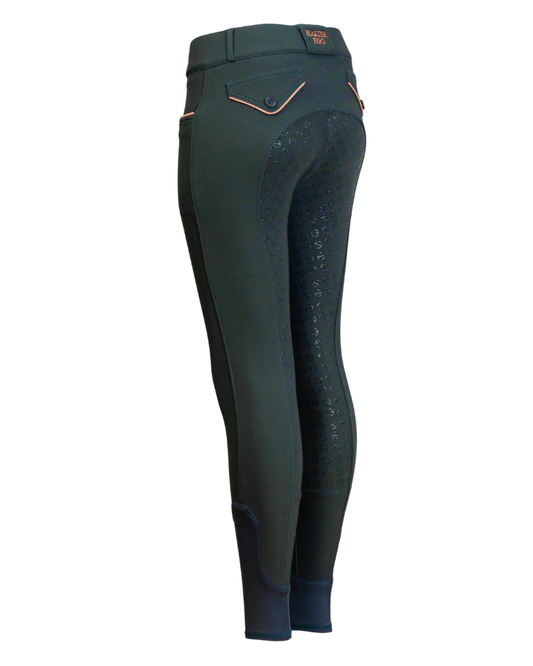 Evolution Full Seat Breeches - Spruce & Rose Gold