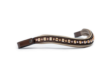 The CHAMPAGNE Black Leather Snaffle Bridle