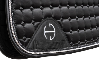 Satin Classic Dressage Saddle Pad - Ebony