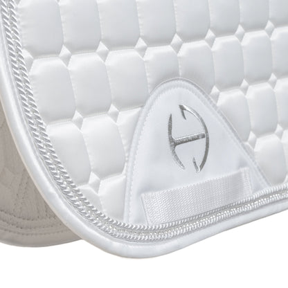 Satin Classic Dressage Saddle Pad - White