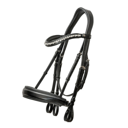 The BRIXTON Non-Patent Black Leather Double Bridle