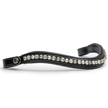 The BRIXTON Black Leather Anatomical Snaffle Bridle
