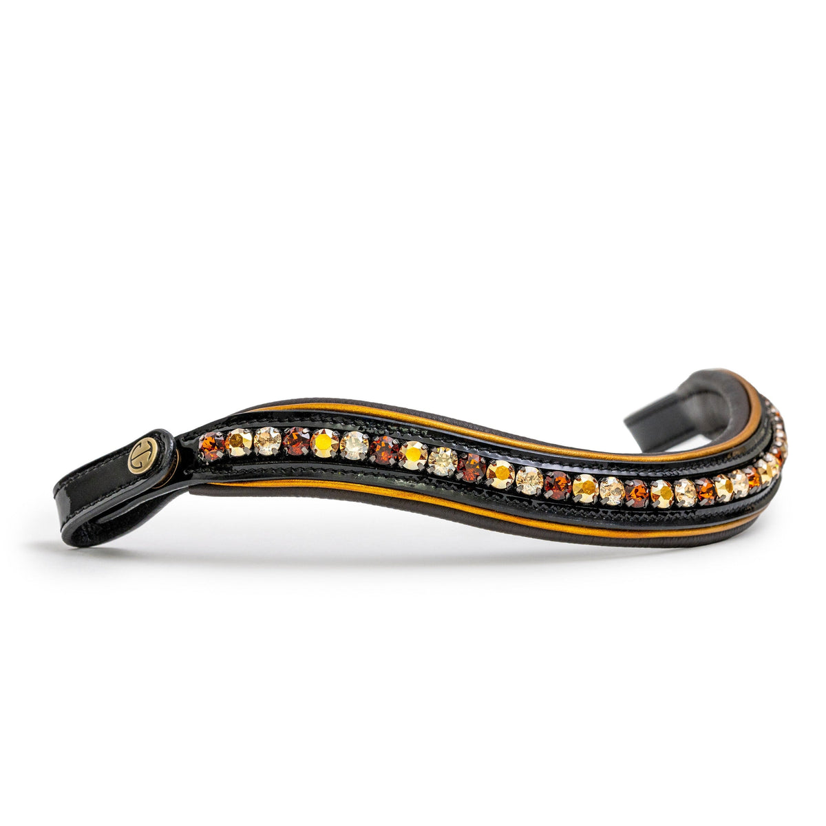 The CHEVALIER Black Patent Leather Snaffle Bridle