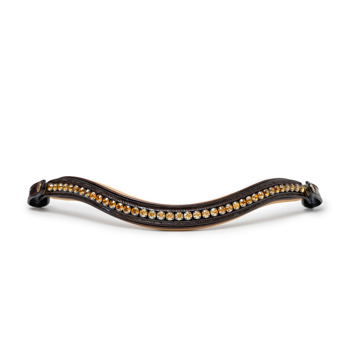 The VIENNA Brown Patent Leather Snaffle Bridle