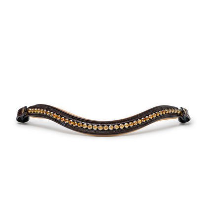The VIENNA Brown Patent Leather Snaffle Bridle
