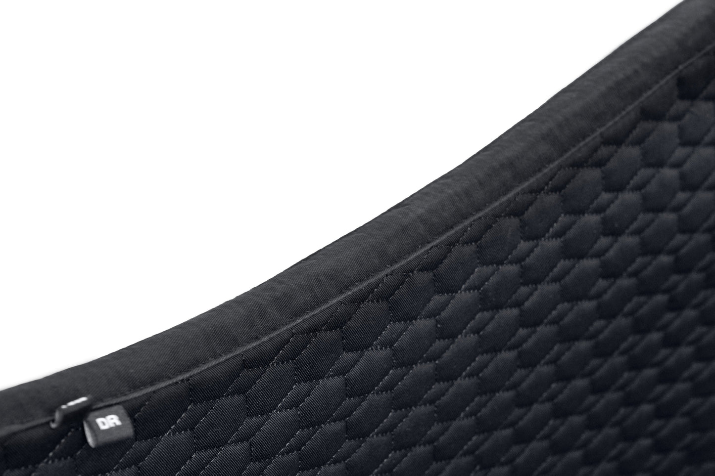 European Cotton Dressage Saddle Pad - Black with Crystal & Gunmetal Trim