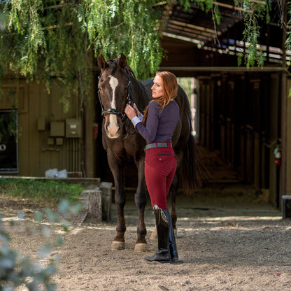 Kimberly Full Seat Breeches - Burgundy