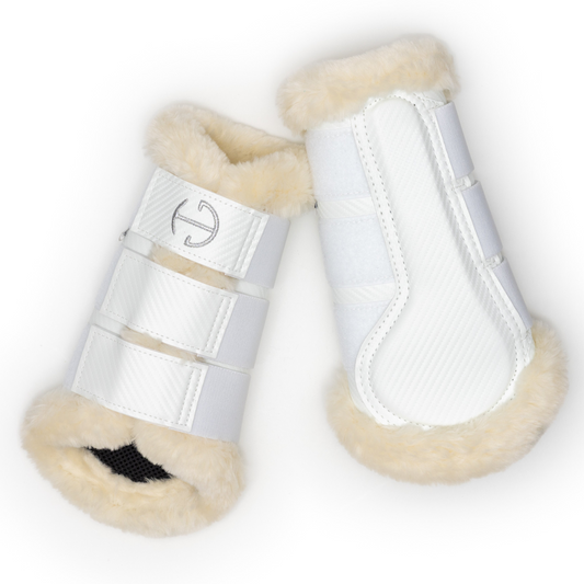 Carbon Tech Collection Mesh Lined Brushing Boots - White / Natural