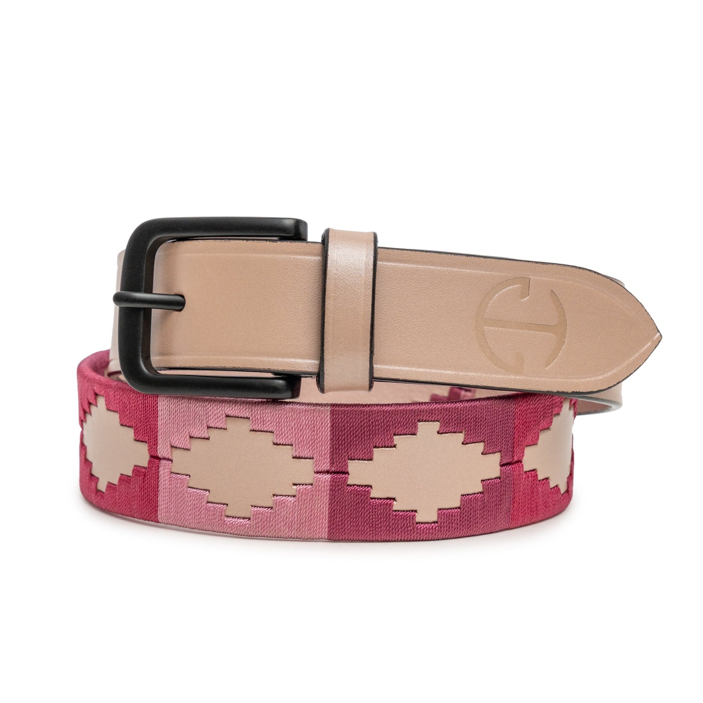 The Rosé Lumière Leather Polo Belt