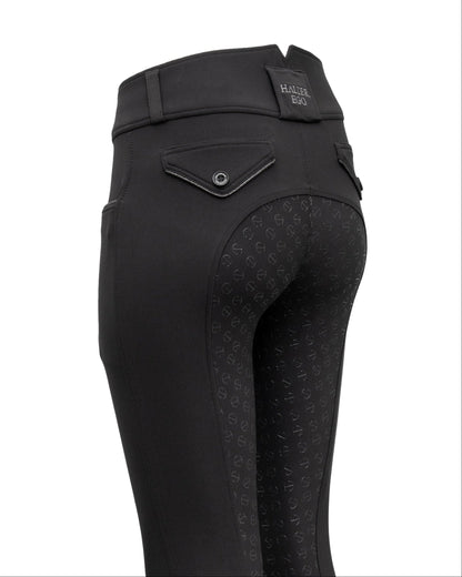 Evolution Mystique High Waist Full Seat Breeches - Smoky Black with Gunmetal
