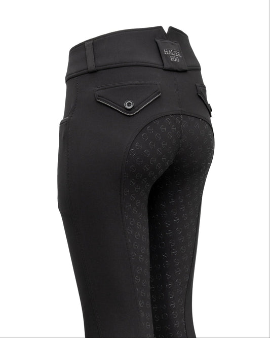 Evolution Mystique High Waist Full Seat Breeches - Smoky Black with Gunmetal