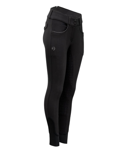 Evolution Mystique High Waist Full Seat Breeches - Smoky Black with Gunmetal