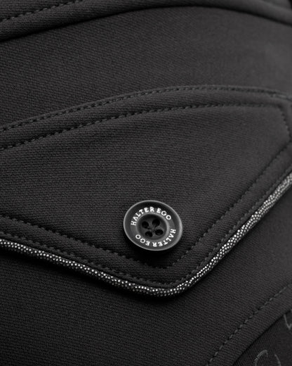 Evolution Mystique High Waist Full Seat Breeches - Smoky Black with Gunmetal