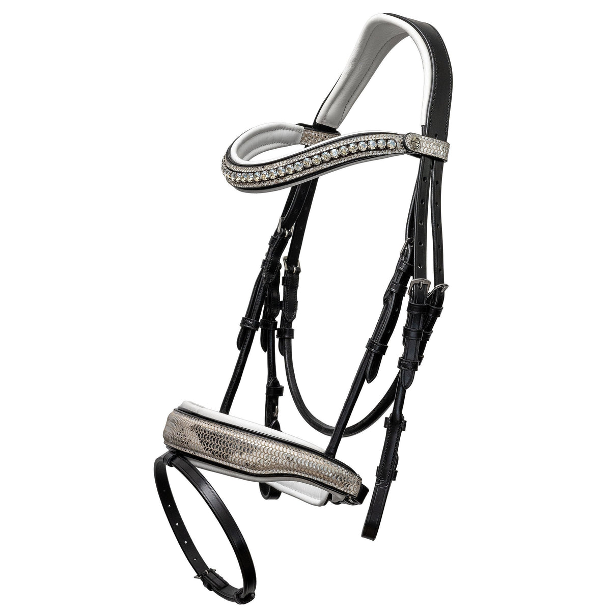 The DECO Anatomical Snaffle Bridle with Removable Flash