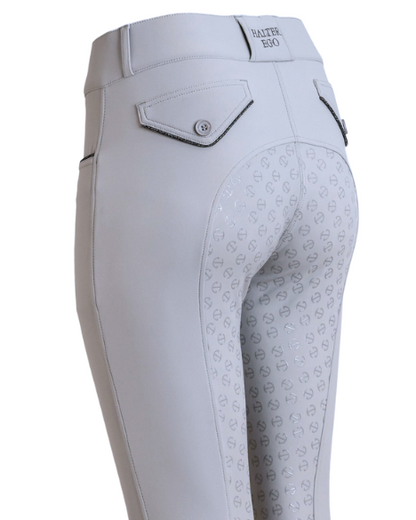 Evolution Mid Waist Full Seat Breeches - Light Alloy Gray