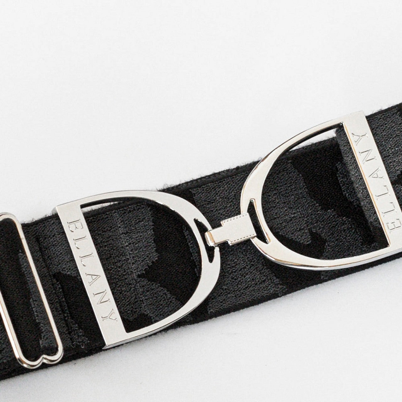 Huston x Ellany® CHARCOAL CAMO - 2" Silver Stirrup Elastic Belt