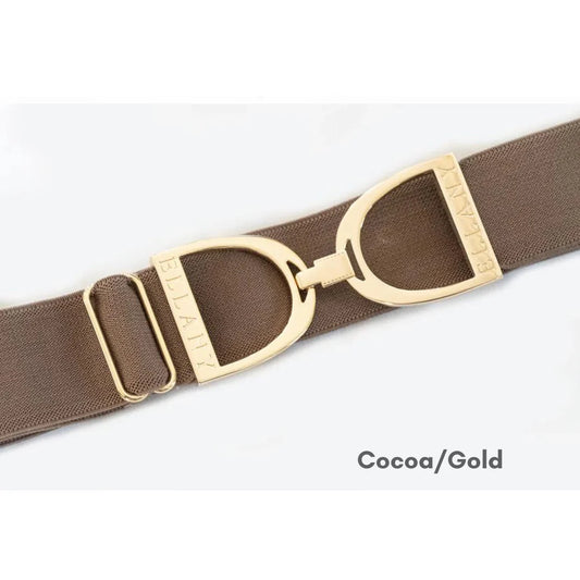 Huston x Ellany® COCOA - 1.5" Gold Stirrup Elastic Belt