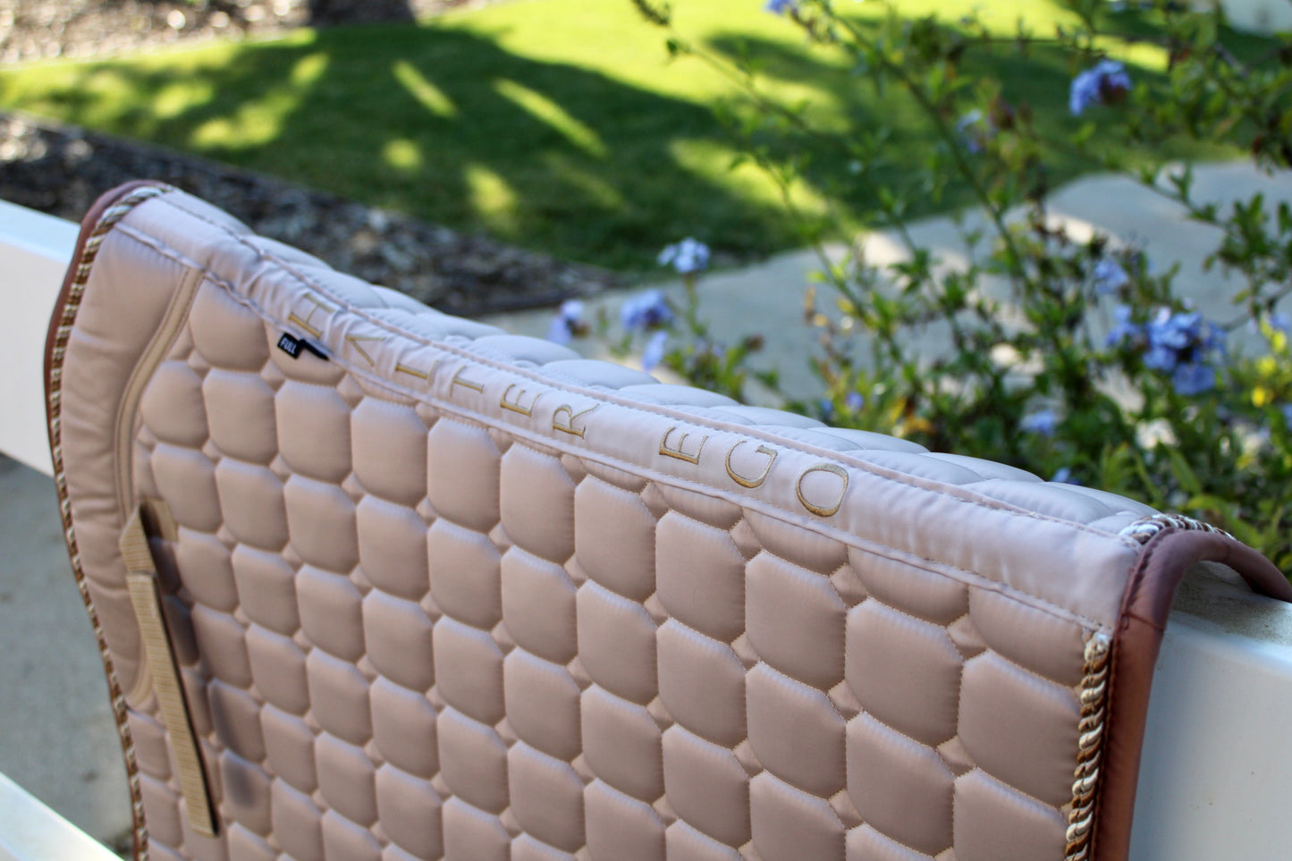 Satin Classic Dressage Saddle Pad - Champagne Taupe