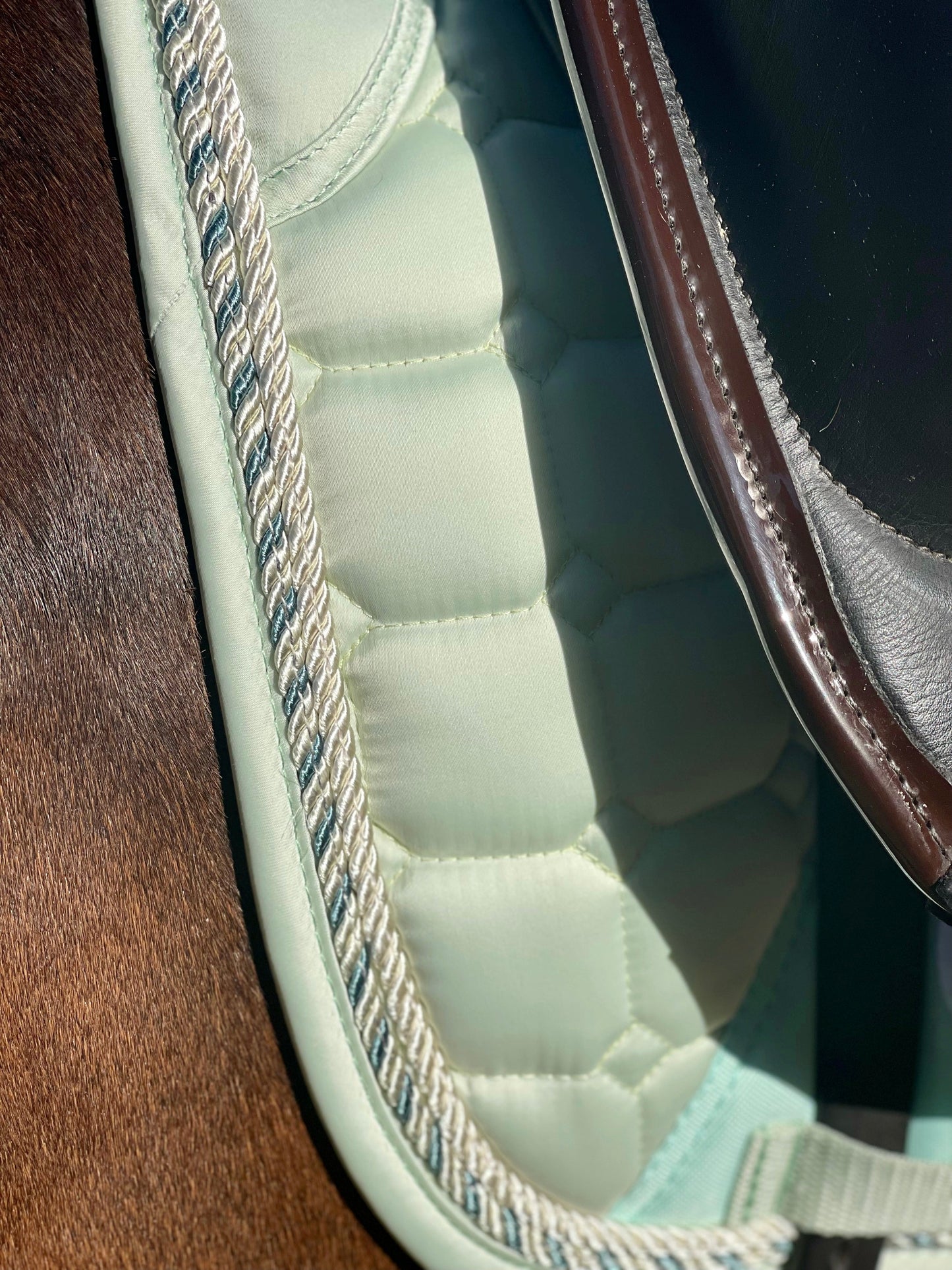 Satin Classic Dressage Saddle Pad - Mint Sorbet