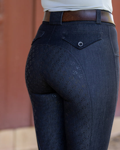 Evolution Heritage Denim Full Seat Breeches - Black