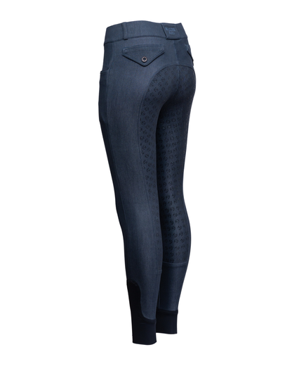 Evolution Luxe Denim Full Seat Breeches - Navy