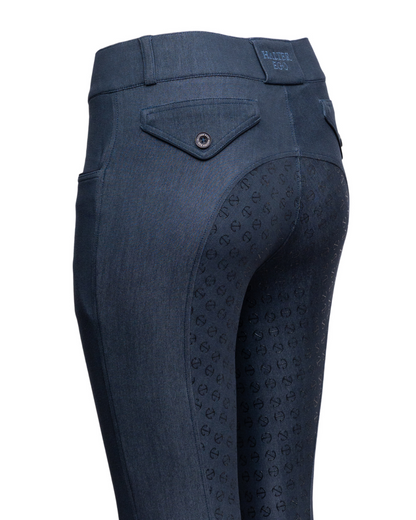Evolution Luxe Denim Full Seat Breeches - Navy